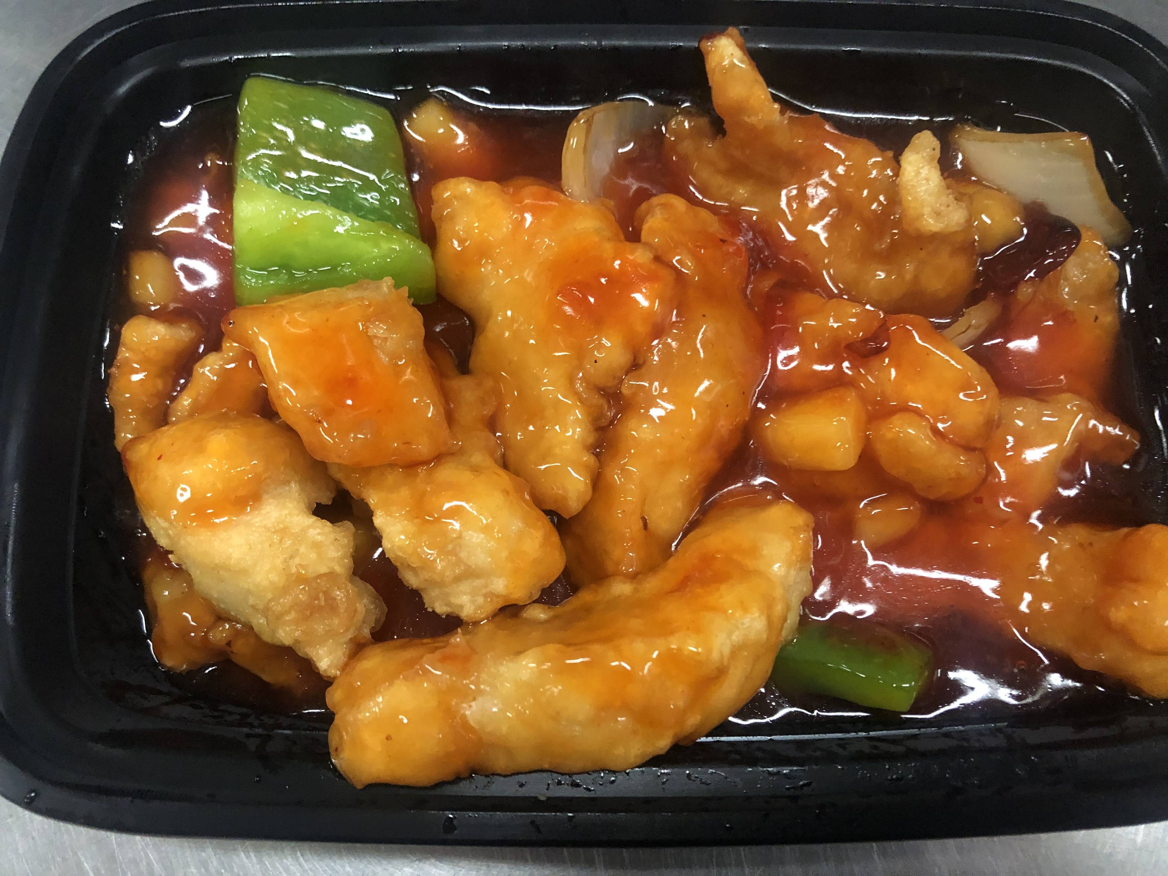 Sweet and sour breaded Fish fillets 甜酸鱼柳
